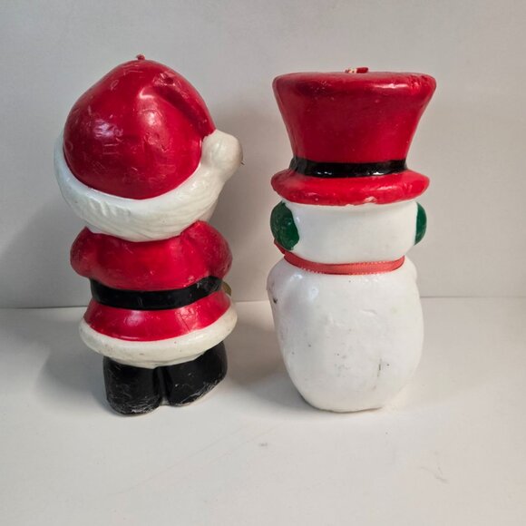 🎄 Vintage Christmas Candle Set – Snowmen, Santa & Caroler 🎄 - Picture 8 of 9